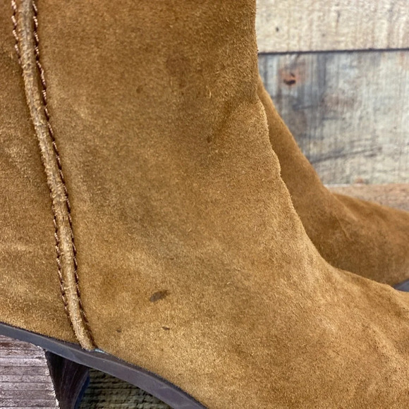 BP Boots Womens 8.5 Tan Genuine Leather Suede‎ Ankle Booties Nordstrom - Picture 2 of 14